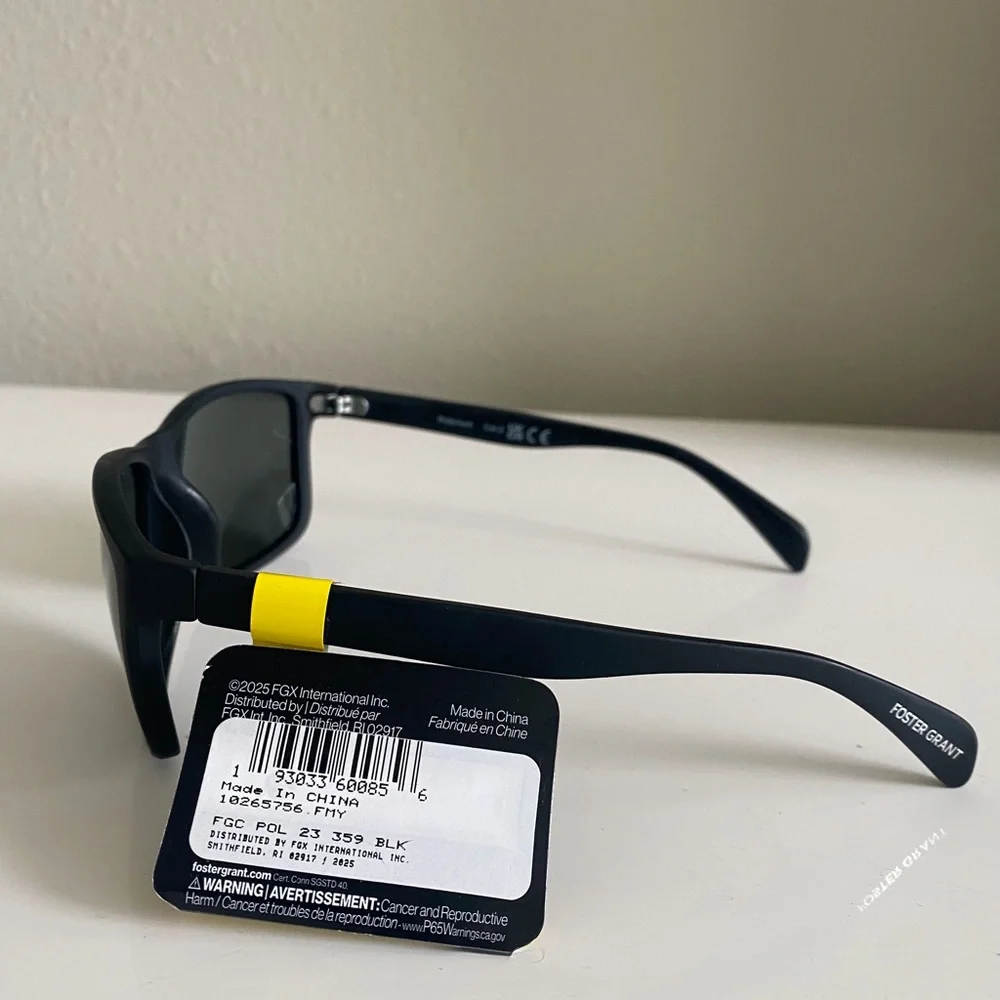 Men's Black Polarized Swim Sunglasses